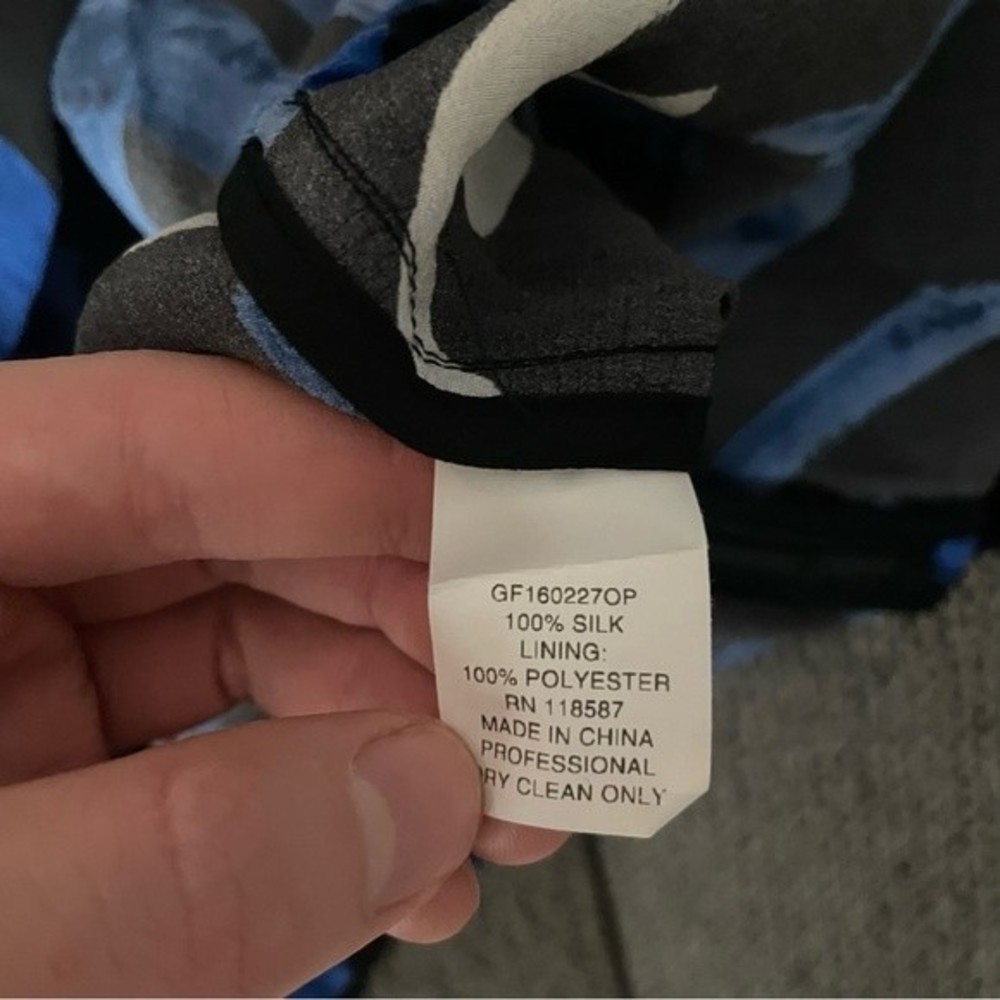 Grey Jason Wu Marine Multi Color Block Print Silk… - image 6